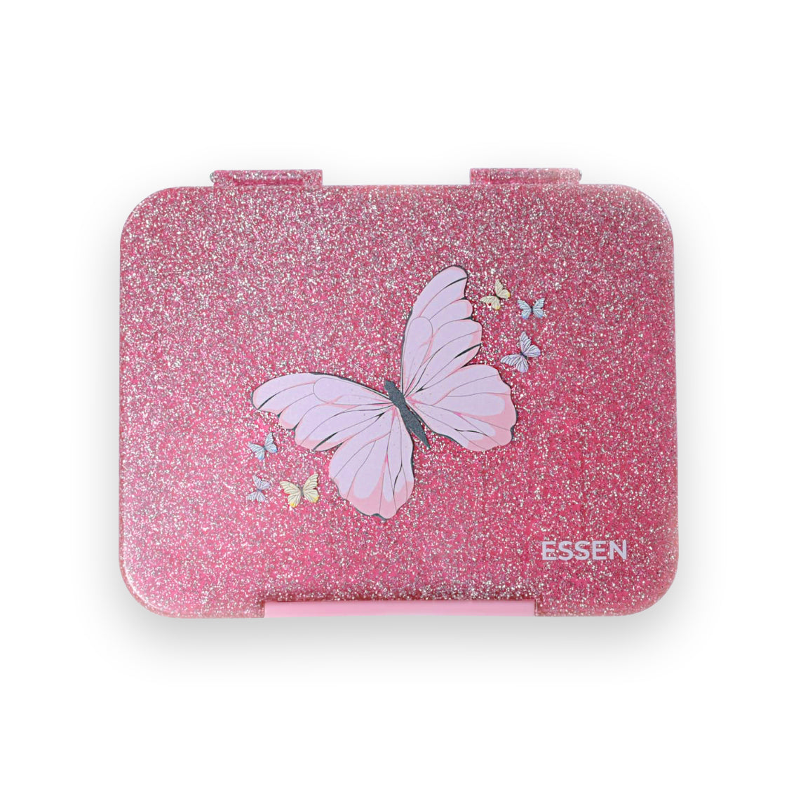 Essen Bento Large Lunch Box - Sparkle Pink Butterfly