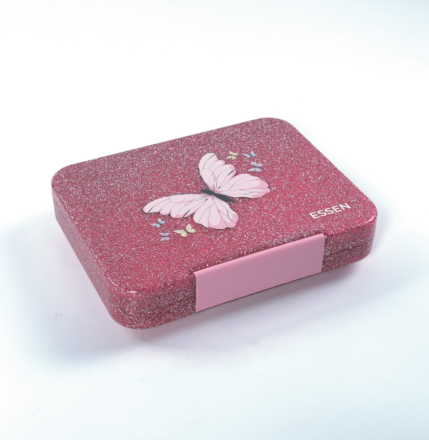 Essen Bento Large Lunch Box - Sparkle Pink Butterfly