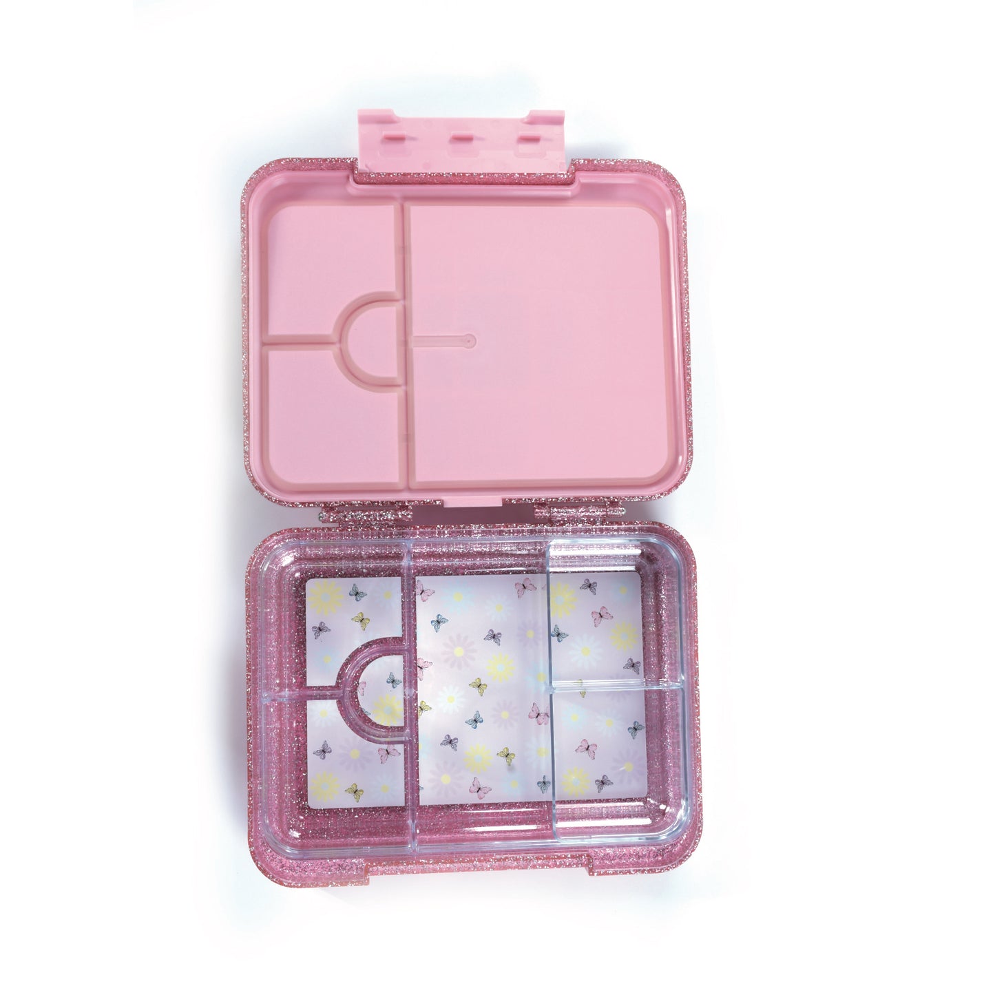 Essen Bento Large Lunch Box - Sparkle Pink Butterfly